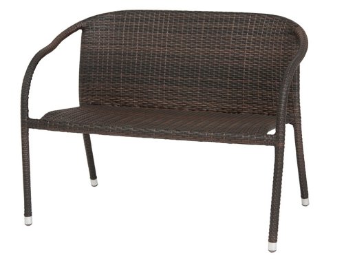 Siena Garden 672756 Bank Wien, 2-sitzig, bi-color mocca L 55 x B 110 x H 81 cm