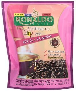 Ronaldo Instant 3 in 1 Coffee Mix with Egcg & L-carnitine 105g. (15g.x7 Sachets)
