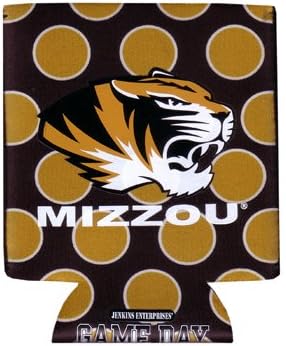 NCAA Officially Licensed University of Missouri Mizzou Tigers Polka Dot Can Koozie