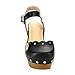 Beston CD46 Women's Platform Studded Hollow Up Chunky Heel Sandals