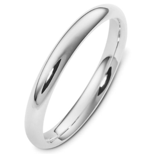 cheap 3mm Mens (sz 18k band wedding 18K Gold, White  Band Comfort Wedding Fit 4)   3MM gold white