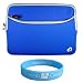 Blue Carrying Sleeve with Extra Dual Pocket for 13.3 inch Acer Aspire Timeline As3810tz-4880 Apple Macbook Mb466ll/a Apple Macbook Mc240ll/a Apple Macbook Air Mc234ll/a Sony Vaio Vgn-sr430j/b