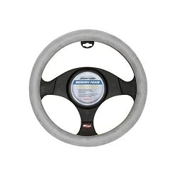 Memory Foam Steering Wheel Cover - Silver Grey