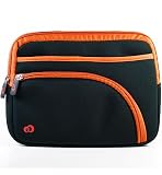 2n1 Combo - Assorted Colors Triple Pocket Neorpene Sleeve Case + Screen Protector Compatible with MSI Wind U100 10-Inch Mini Laptop - Compatible with 3Cell and 6Cell Extended Battery (MSI Wind U100 Laptop NOT included)
