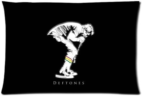 Custom Cotton Pillow Cases Deftones Printed Zippered Cushion Cover Case 20x30 inch(Two Sides Printed)