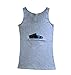 Clever Travel Companion Womens Tank Top with 1 Hidden Zipper Pocket, 100% Pickpocket Proof Holiday Tour Sleeveless Tee Shirt (Grey, Medium)