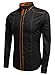 Coofandy Men's Button Down Dress Shirts Casual Slim Fit Shirt Black XXL