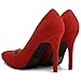 Ollio Women's Faux Suede Point Toe Shoe D'Orsay High Heel Multi Color Pump