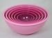 6 PIECE PINK TONAL NESTING BOWL SET