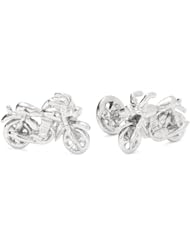 ROTENIER "Novelty" Sterling Silver Motorcycle and Wheel Cufflinks
