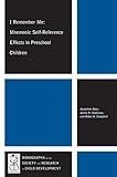 I remember me : mnemonic self-reference effects in preschool children