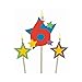 #6 Decorative Birthday Candle & Star Candles | Party Supply