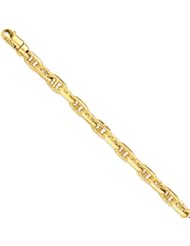 14k 7.5mm Polished Fancy Link Bracelet