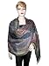 Light Eggplant and Wine Berry Paisley Reversible India Pashmina Shawl 80"x28" Free Shipp