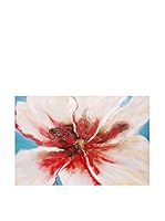 Arte Dal Mondo Cuadro Edgar Ramirez Fiore Bianco E Rosso