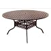 Darlee Series 30 Cast Aluminum Outdoor Patio Dining Table - 60 Inch Round - Antique Bronze