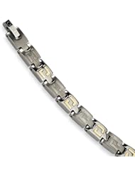 Titanium 14k Gold Inlay Bracelet