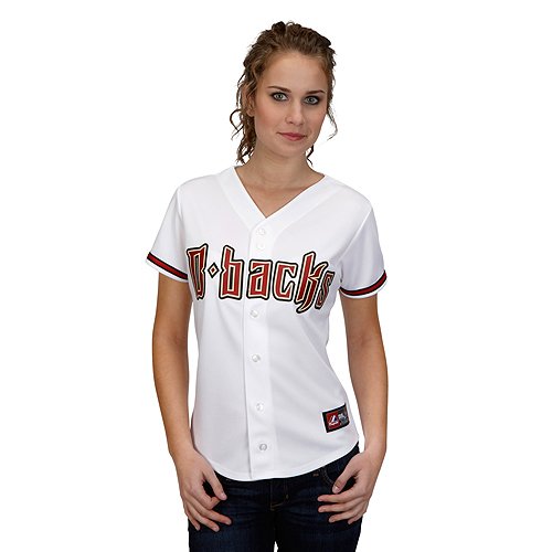 MLB Women's Arizona Diamondbacks Cooperstown RC Synthetic Replica Jersey,White,Large