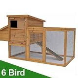CHICKEN COOP HEN HOUSE POULTRY ARK HOME NEST RUN COUP L - Suitable for upto 6 Birds - INTEGRATED RUN & CLEANING TRAY & INNOVATIVE LOCKING MECHANISM (COOP ARK L)
