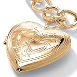 14k Gold-Plated Locket Charm Bracelet 8
