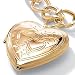 14k Gold-Plated Locket Charm Bracelet 8"