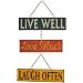 Retro Live Well Love Much Laugh Often Retro Metal Hanging Sign