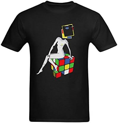 Phlijah Men's Rubik's Cube Sexy Lady Art T-Shirt US Size XL
