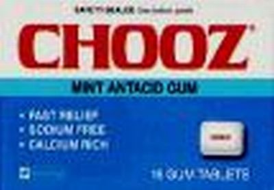 Chooz Antacid Mint Gum 12-Count (3-Pack) On Sale