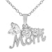 Tressa Sterling Silver Cubic Zirconia Flower Mom Necklace