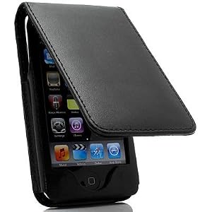 Premium Black Leather Folio Flip Case + Screen Protector for Apple Ipod Touch Itouch 2nd Generation... by