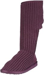 Superga S003SS0 4248-KNITSUEW, Damen Stiefel, Violett (Dk Plum 262), EU 37