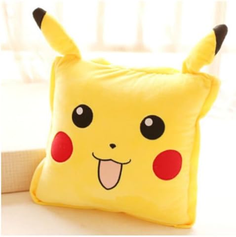 2 in 1 Pokemon Pikachu Big Eyes Summer quilt Pillow Blankets zip cushion
