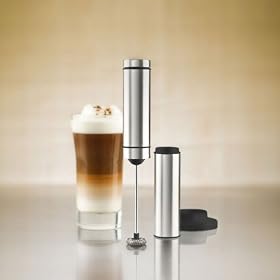 Ad Hoc - MS10 Rapido - Moussoir � lait � piles - En acier inoxydable et plastique - 3 piles incluses - Avec support : 21 cm (H) x 3 cm (Lg) - Noir (Import Allemagne)