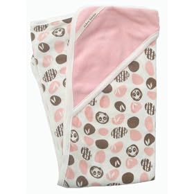 Ecoboo Baby Hooded Towel colour Pale Pink - Organic Bamboo / Cotton