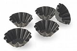 Matfer 3 1/8 Inch x 1 1/4 Inch Exal Brioche Mold 10 Flutes 6 Pack