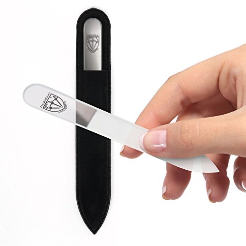 THREE SWORDS - CRYSTAL GLASS NAIL FILE for natural and artificial nails - durable - washable - finest quality - 4,5 inch - MANICURE - PEDICURE - GROOMING - NAIL CARE by THREE SWORDS (270313)