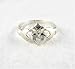 Sterling Silver Claddagh Clear Crystal Ring, sz 5