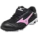 Mizuno Finch Franchise G3 Softball Cleat (Little Kid/Big Kid),Black/Pink,2.5 M US Little Kid