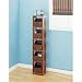 Cocoa Five Tier CD/DVD Rack in Cocoa