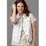 Avenue Plus Size Stretch Denim Vest 