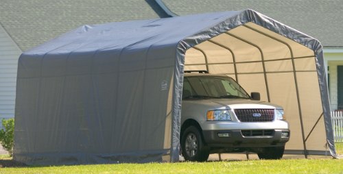 NEW 13 x 24 x 10H Shelter Logic Portable Garage RV Boat SUV Car Truck 5th-Wheel Carport Grey#74432