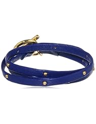 gorjana Graham Leather Pyramid Stud Wrap Bracelet, 19.5"