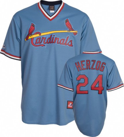 Whitey Herzog St. Louis Cardinals Blue Cooperstown Replica Jersey