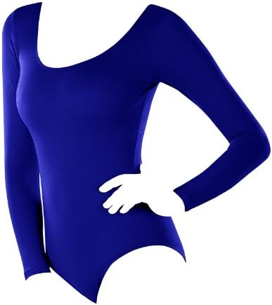 Long Sleeve Leotard Adults (X-Large (13-14), Royal)