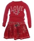 : Room Seven Red LOVE Jersey & Red Cord Skirt Set