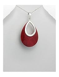 Sponge Coral Pendant Necklace In 92.5 Sterling Silver
