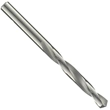 Precision Twist D33F Solid Carbide Short Length Drill Bit, Uncoated (Bright) Finish, Round Shank, Spiral Flute, 118 Degree Point Angle