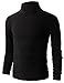H2H Men's Basic Ribbed Cotton Thermal Turtleneck T-Shirts