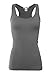 Bozzolo Women's Basic Cotton Spandex Racerback Solid Plain Fitted Tank Top