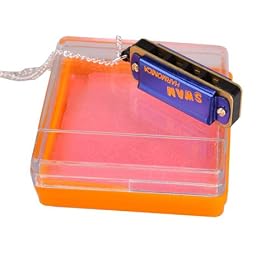 Blue Swan Mini Harmonica 4 Hole 8 Tone Necklace + Box